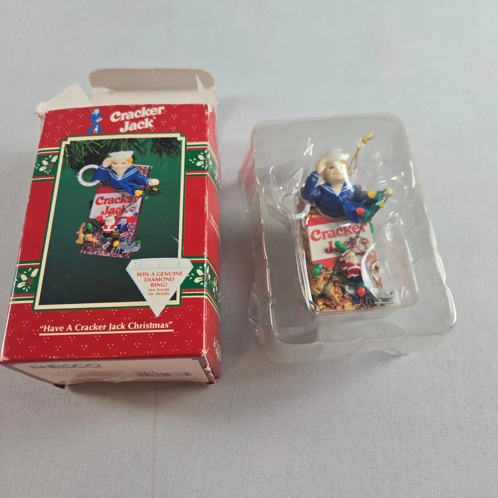 Enesco Vintage‎ Cracker Jack Christmas Ornament Sailor Boy Holiday Collectible